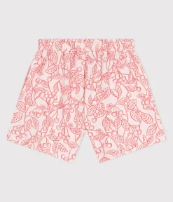 Petit Bateau Shorts, Hosen, Leggings*Kinder-Shorts aus bedruckter Baumwolle rosa FLEUR/ SPI