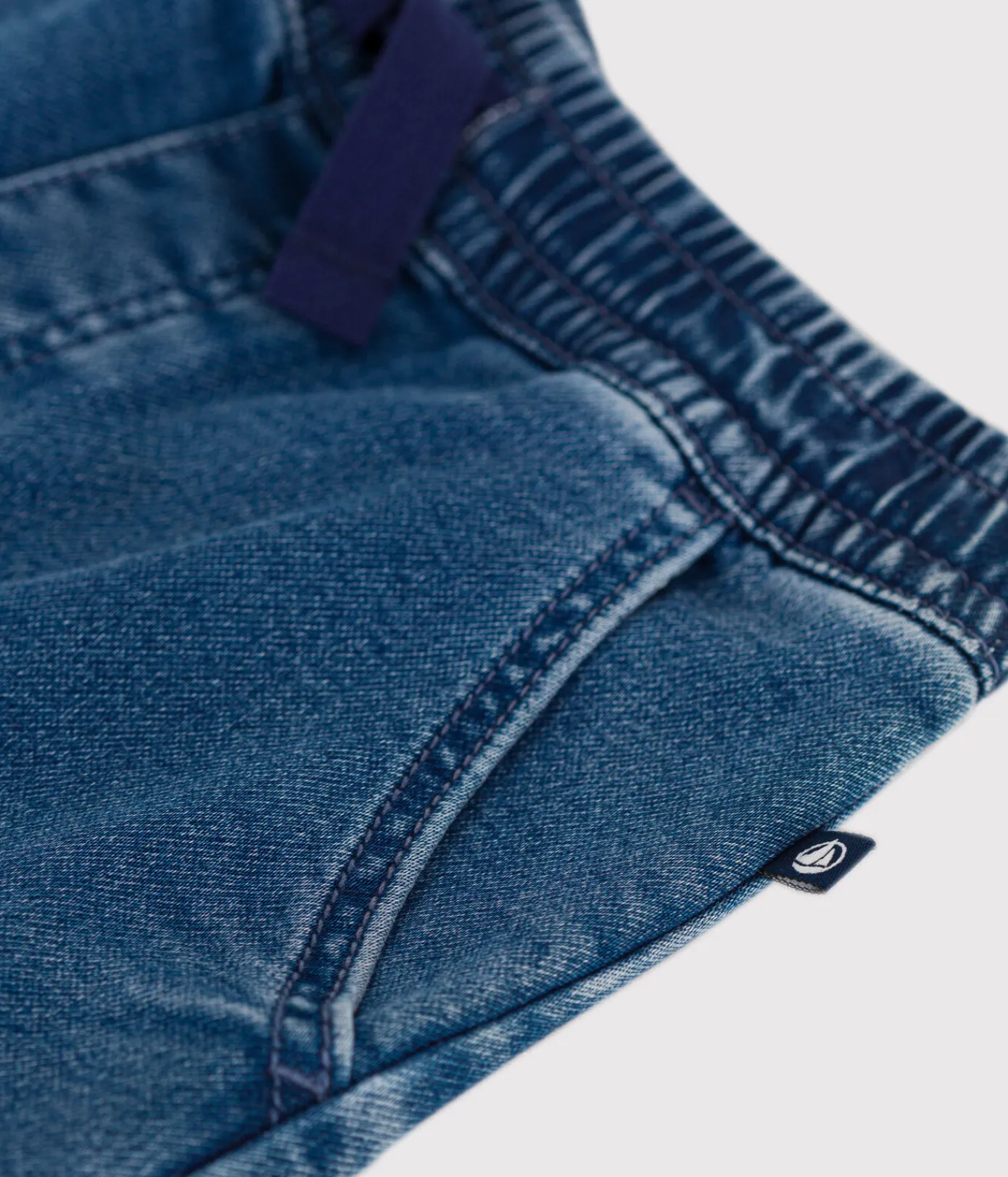 Petit Bateau Shorts, Jeans, Hosen*Kinder-Shorts aus Denim für Jungen blau BLEU DELAVE