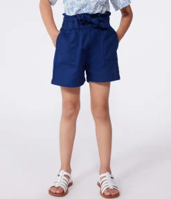 Petit Bateau Shorts, Hosen, Leggings*Kinder-Shorts aus einfarbiger Baumwolle blau MEDIEVAL