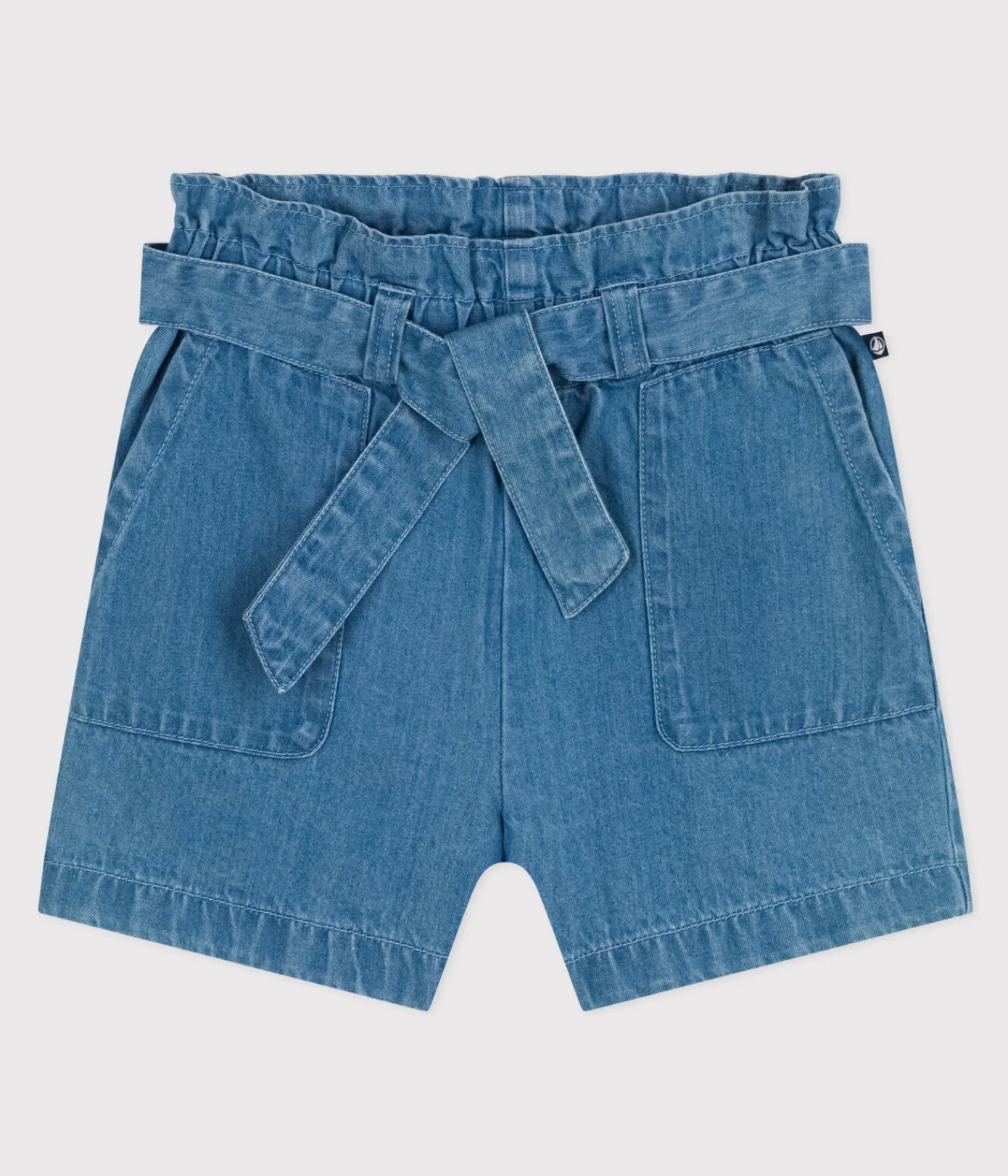 Petit Bateau Shorts, Hosen, Leggings*Kinder-Shorts aus leichtem Denim für Mädchen blau DENIM CLAIR