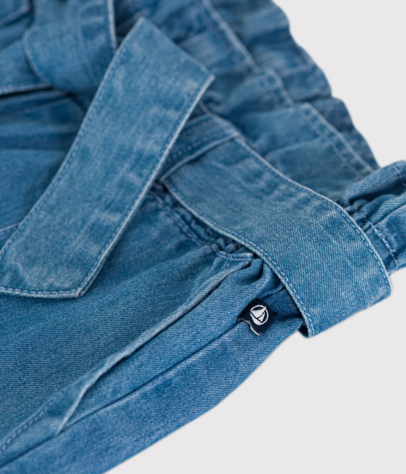 Petit Bateau Shorts, Hosen, Leggings*Kinder-Shorts aus leichtem Denim für Mädchen blau DENIM CLAIR