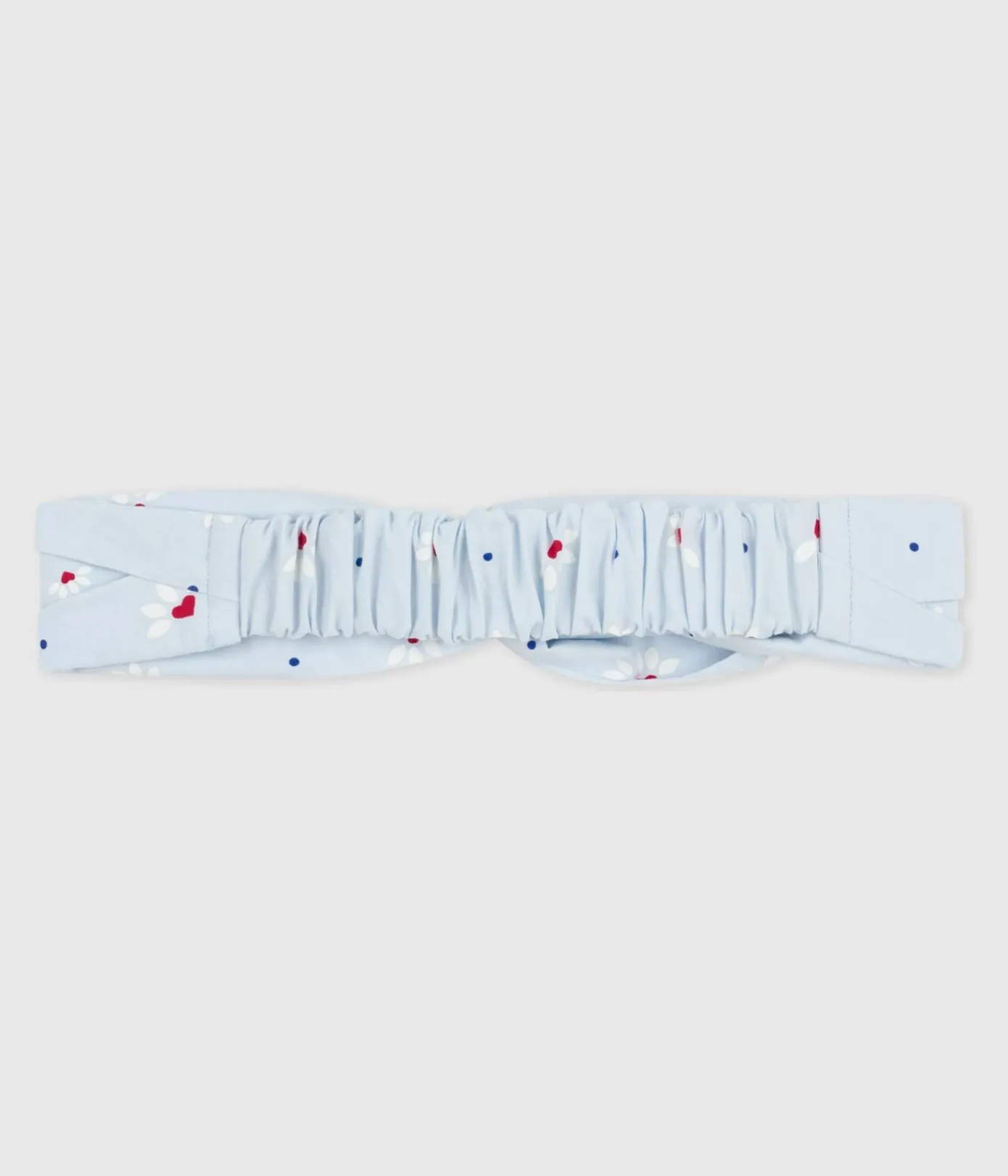 Petit Bateau Accessoires, Mützen, Caps*Kinder-Stirnband aus Popeline mit Blumenmuster blau FRAICHEUR/weiss MULTICO
