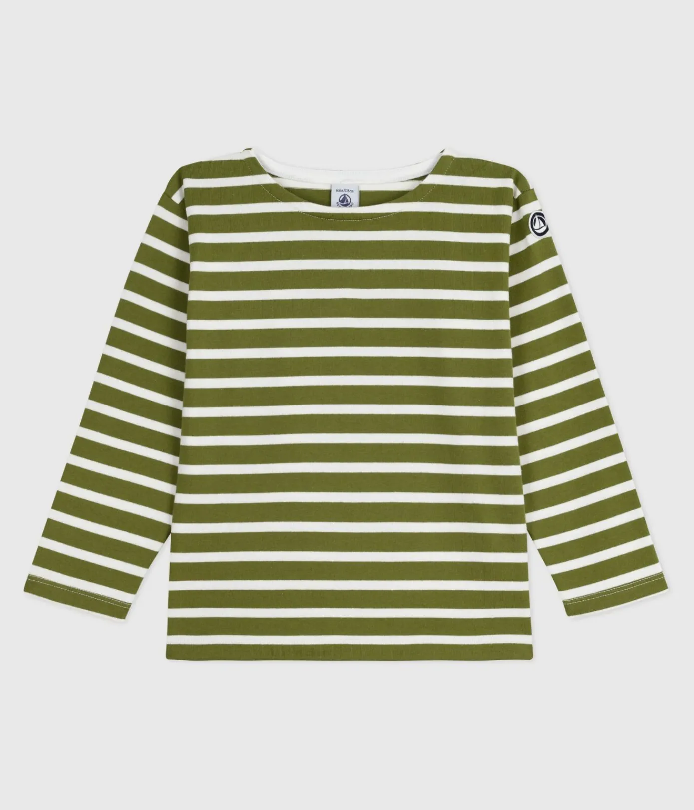 Petit Bateau Sweatshirts, Pullover, Cardigans|Sweatshirts, Pullover, Cardigans*Kinder-Streifenshirt grün CEDAR/ MILK