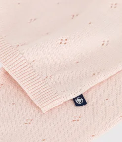 Petit Bateau Sweatshirts, Pullover, Cardigans*Kinder-Strickjacke aus Baumwolle mit Zierstrick rosa FLEUR