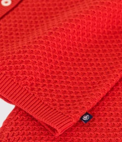 Petit Bateau Sweatshirts, Pullover, Cardigans*Kinder-Strickjacke aus Baumwolle mit Zierstrick SPICY