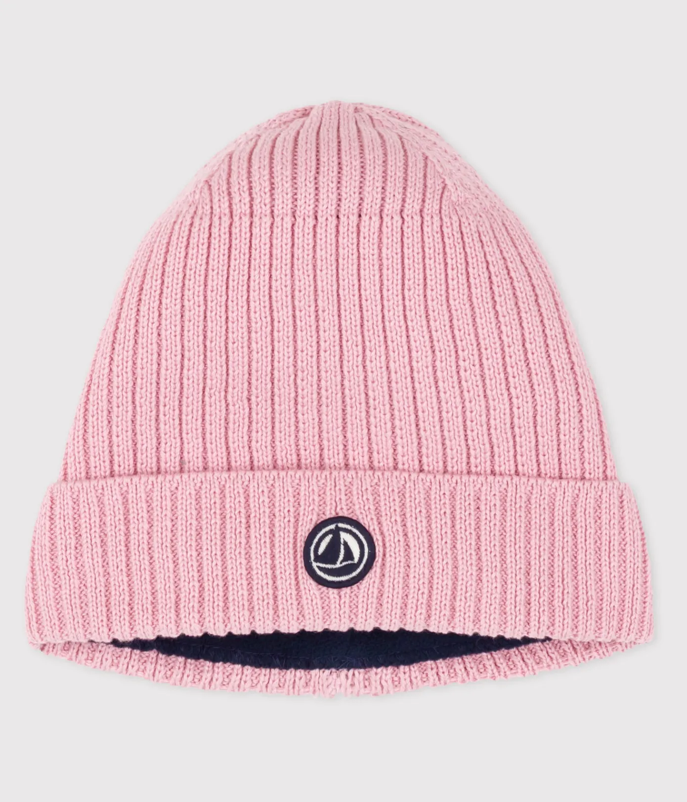 Petit Bateau Accessoires, Mützen, Caps*Kinder-Strickmütze mit Fleece gefüttert rosa CHARME