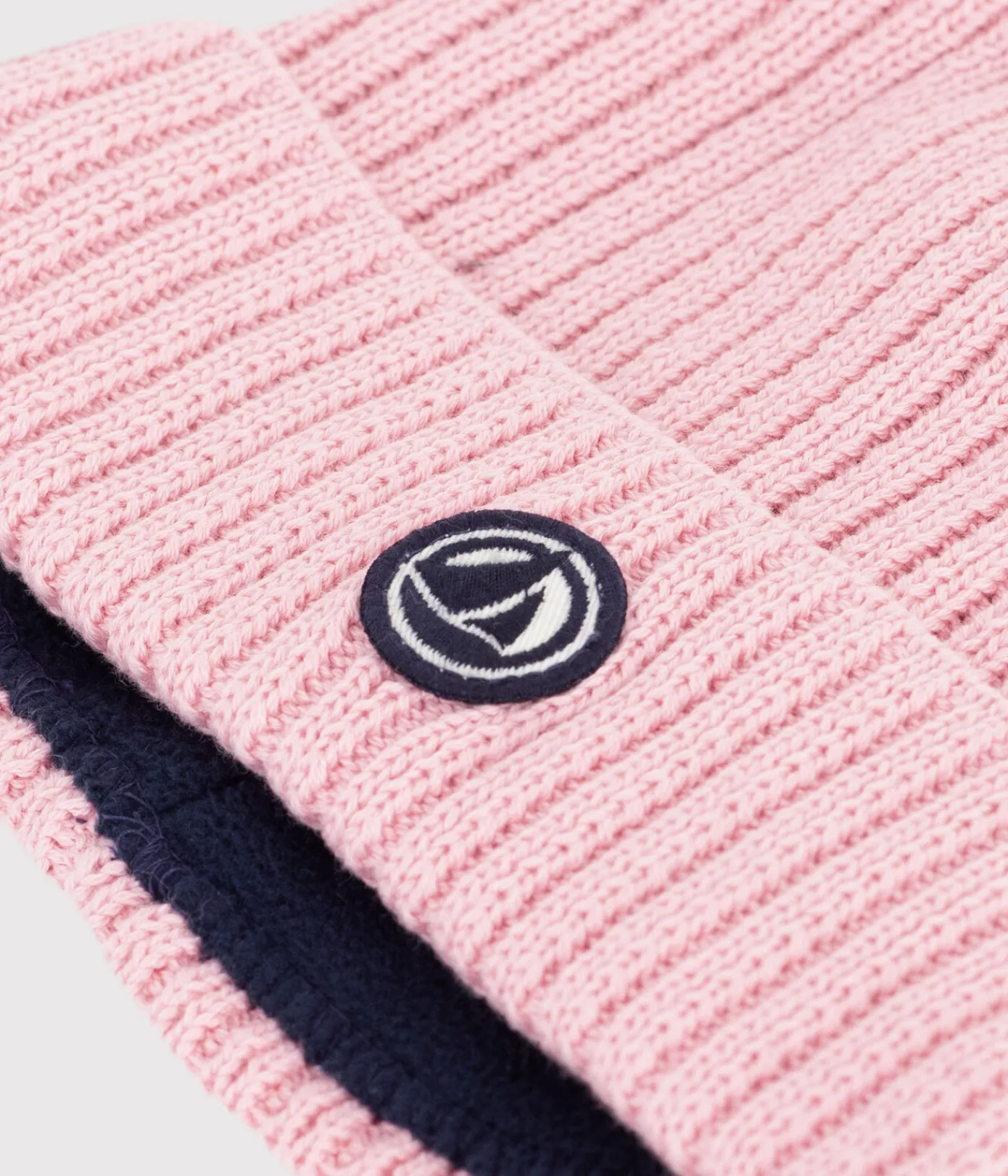 Petit Bateau Accessoires, Mützen, Caps*Kinder-Strickmütze mit Fleece gefüttert rosa CHARME