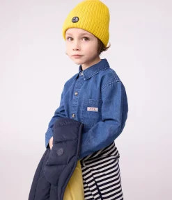 Petit Bateau Accessoires, Mützen, Caps*Kinder-Strickmütze mit Fleece gefüttert gelb JAUNE