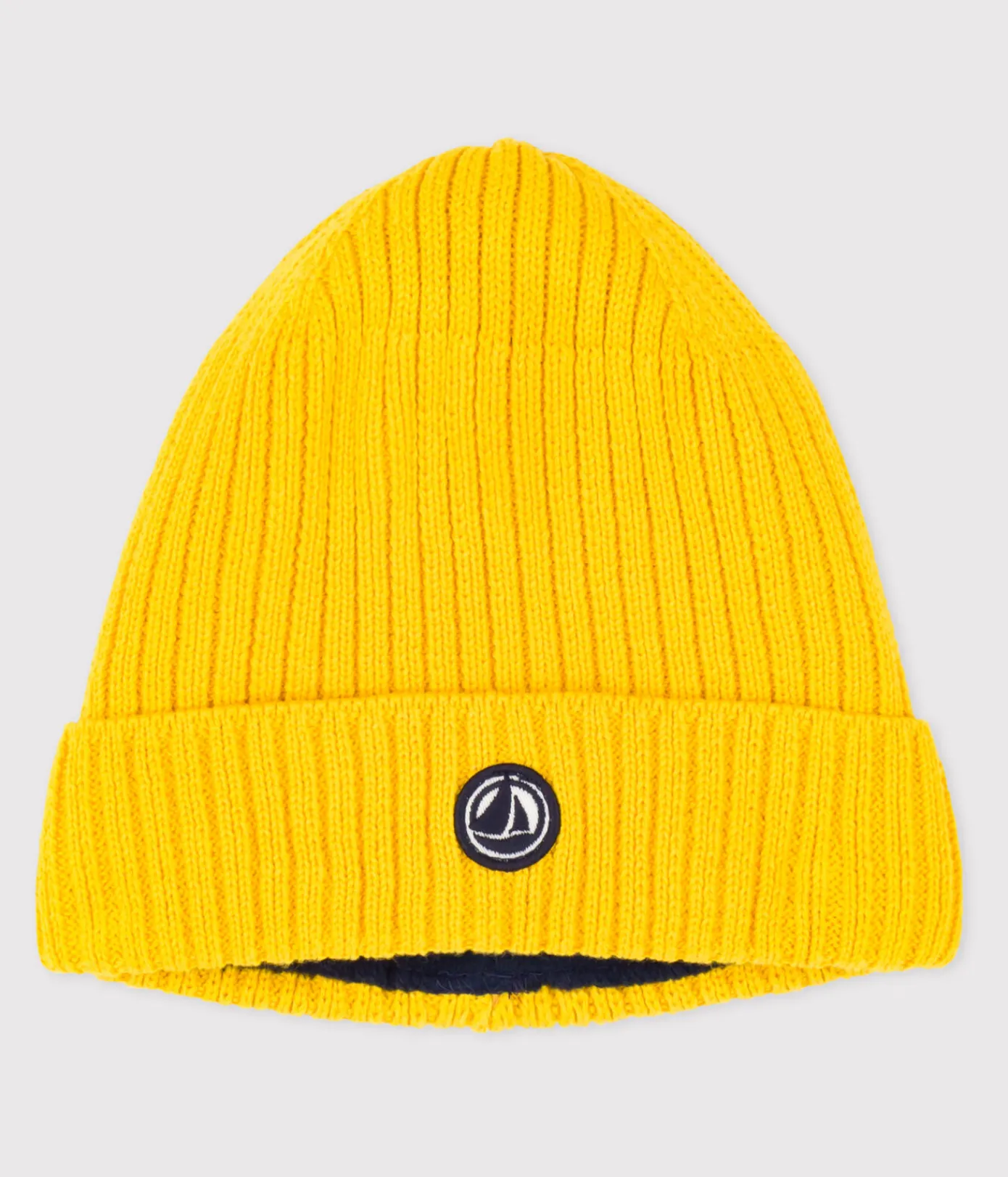 Petit Bateau Accessoires, Mützen, Caps*Kinder-Strickmütze mit Fleece gefüttert gelb JAUNE