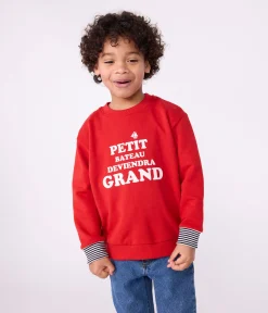 Petit Bateau Sweatshirts, Pullover, Cardigans|Sweatshirts, Pullover, Cardigans*Kinder-Sweatshirt aus bedruckter Baumwolle ROT POMPEI