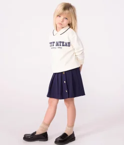 Petit Bateau Sweatshirts, Pullover, Cardigans*Kinder-Sweatshirt aus bedruckter Baumwolle naturfarben MILK