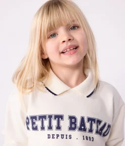 Petit Bateau Sweatshirts, Pullover, Cardigans*Kinder-Sweatshirt aus bedruckter Baumwolle naturfarben MILK