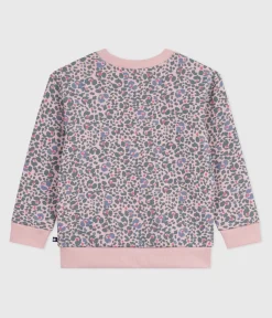 Petit Bateau Sweatshirts, Pullover, Cardigans*Kinder-Sweatshirt aus bedruckter Baumwolle rosa JOLI/weiss MULTICO