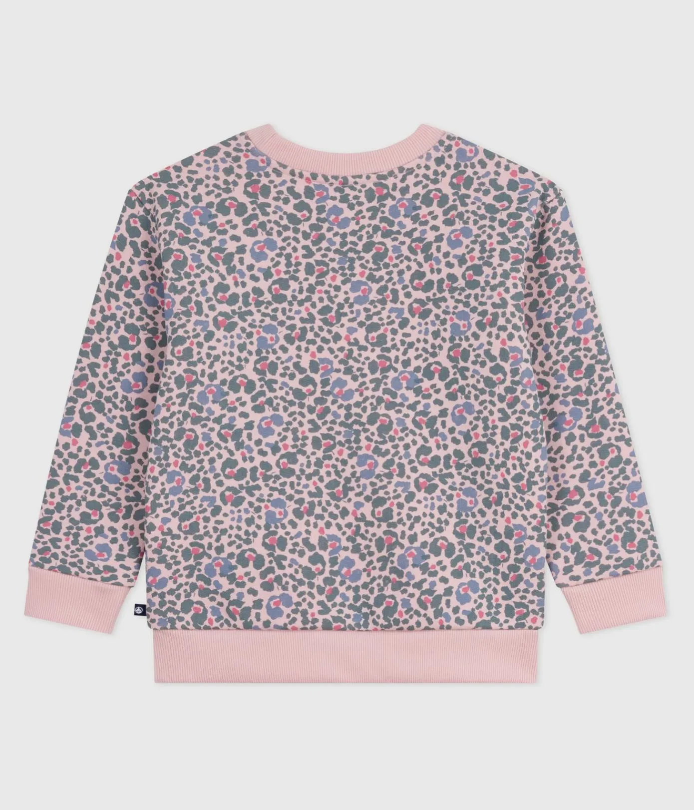 Petit Bateau Sweatshirts, Pullover, Cardigans*Kinder-Sweatshirt aus bedruckter Baumwolle rosa JOLI/weiss MULTICO