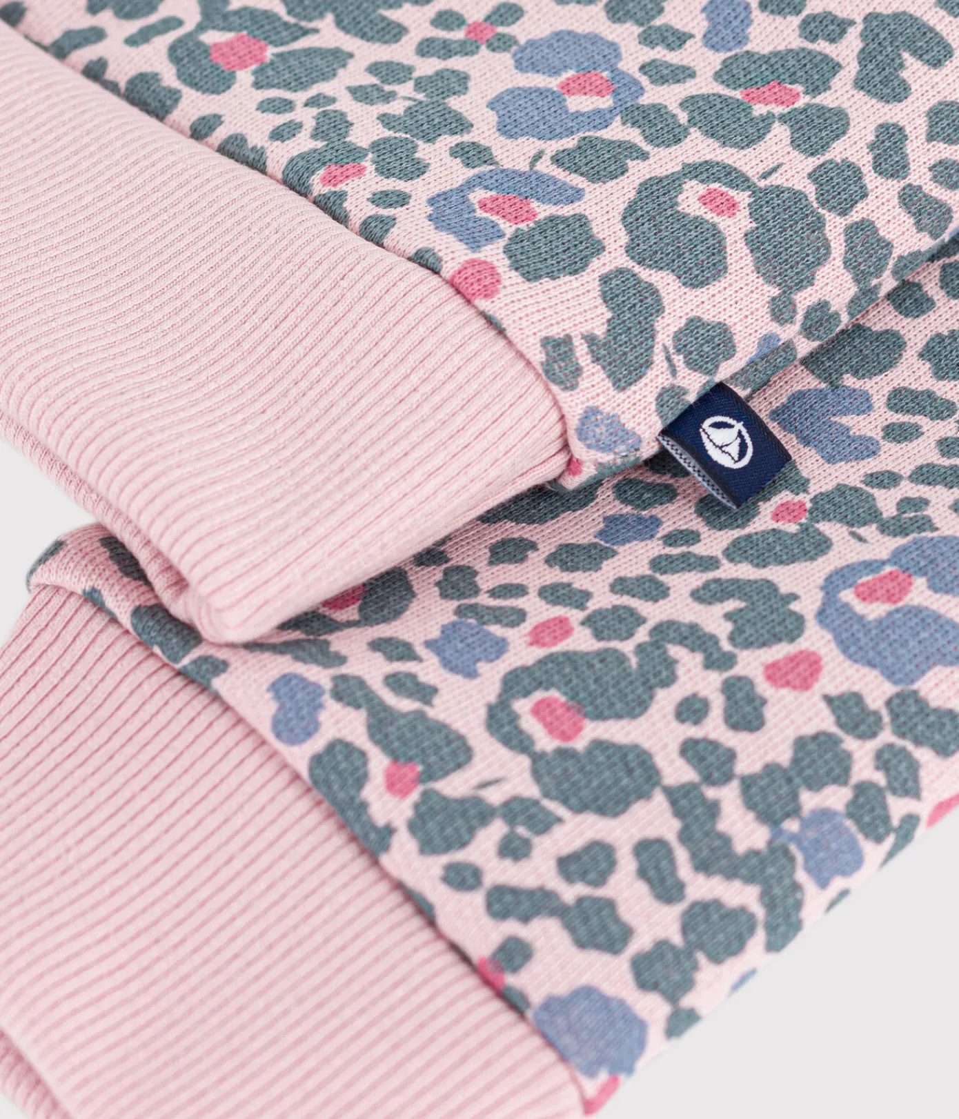 Petit Bateau Sweatshirts, Pullover, Cardigans*Kinder-Sweatshirt aus bedruckter Baumwolle rosa JOLI/weiss MULTICO