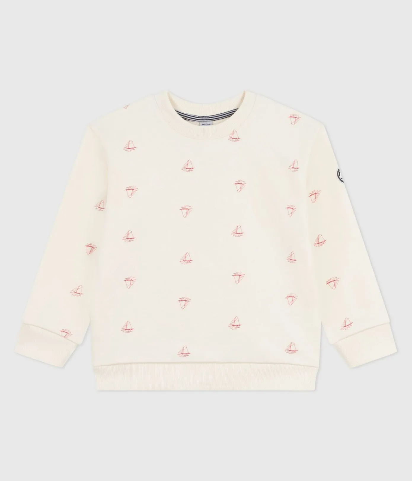 Petit Bateau Sweatshirts, Pullover, Cardigans|Sweatshirts, Pullover, Cardigans*Kinder-Sweatshirt aus bedruckter Baumwolle ROT MILK/ POMPEI