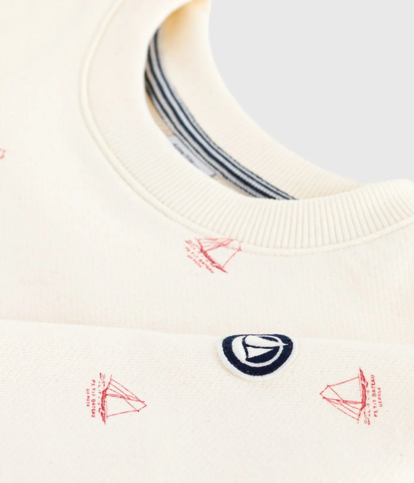Petit Bateau Sweatshirts, Pullover, Cardigans|Sweatshirts, Pullover, Cardigans*Kinder-Sweatshirt aus bedruckter Baumwolle ROT MILK/ POMPEI