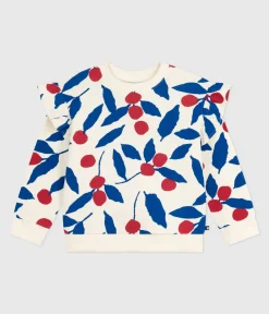 Petit Bateau Sweatshirts, Pullover, Cardigans*Kinder-Sweatshirt aus bedruckter Baumwolle MILK/ MULTICO
