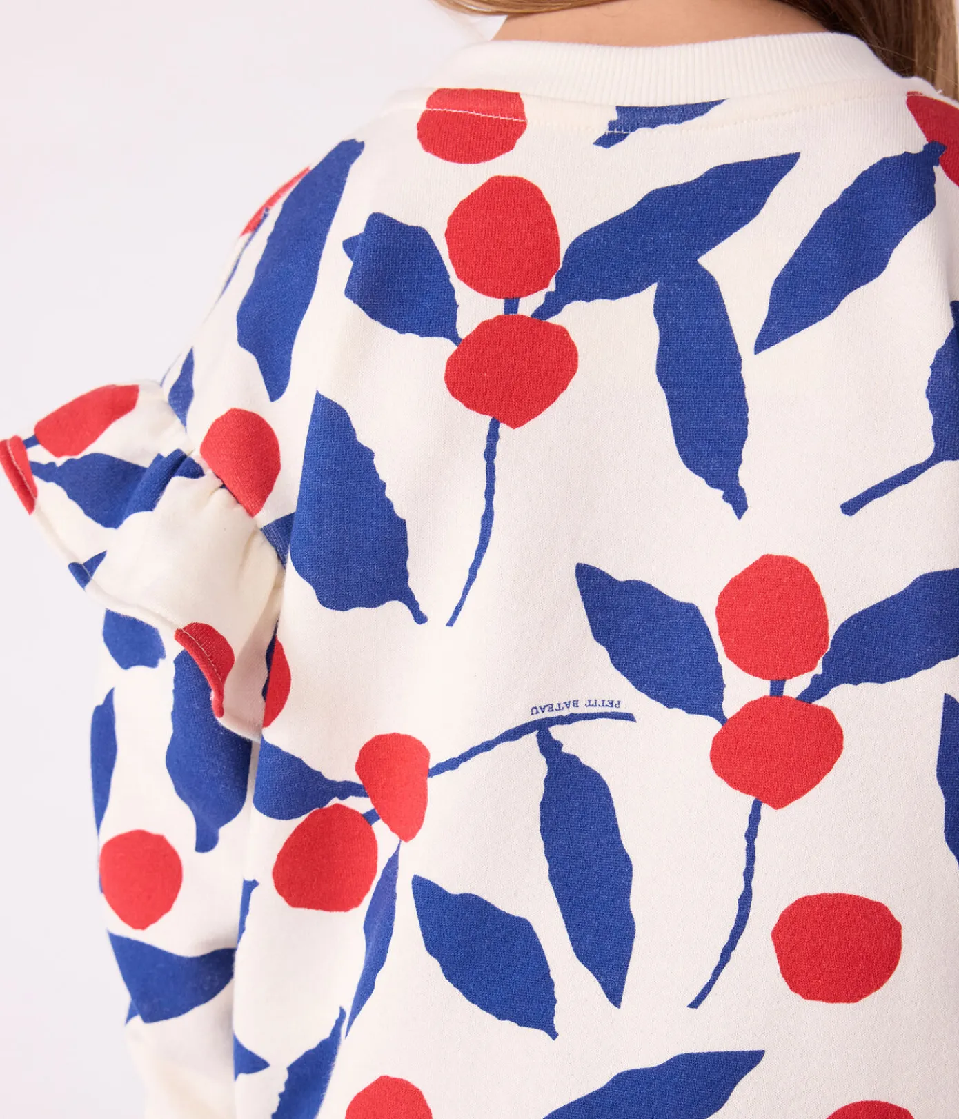 Petit Bateau Sweatshirts, Pullover, Cardigans*Kinder-Sweatshirt aus bedruckter Baumwolle MILK/ MULTICO