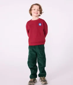 Petit Bateau Sweatshirts, Pullover, Cardigans*Kinder-Sweatshirt aus einfarbiger Baumwolle AMARANTE