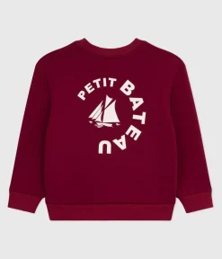 Petit Bateau Sweatshirts, Pullover, Cardigans*Kinder-Sweatshirt aus einfarbiger Baumwolle AMARANTE
