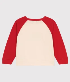 Petit Bateau Sweatshirts, Pullover, Cardigans|Sweatshirts, Pullover, Cardigans*Kinder-Sweatshirt aus leichtem Molton ROT AVALANCHE/ AURORA
