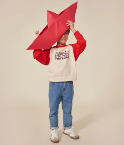 Petit Bateau Sweatshirts, Pullover, Cardigans|Sweatshirts, Pullover, Cardigans*Kinder-Sweatshirt aus leichtem Molton ROT AVALANCHE/ AURORA