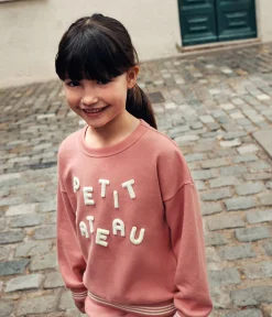 Petit Bateau Sweatshirts, Pullover, Cardigans|Sweatshirts, Pullover, Cardigans*Kinder-Sweatshirt aus Molton für Mädchen und Jungen rosa ROSEWOOD