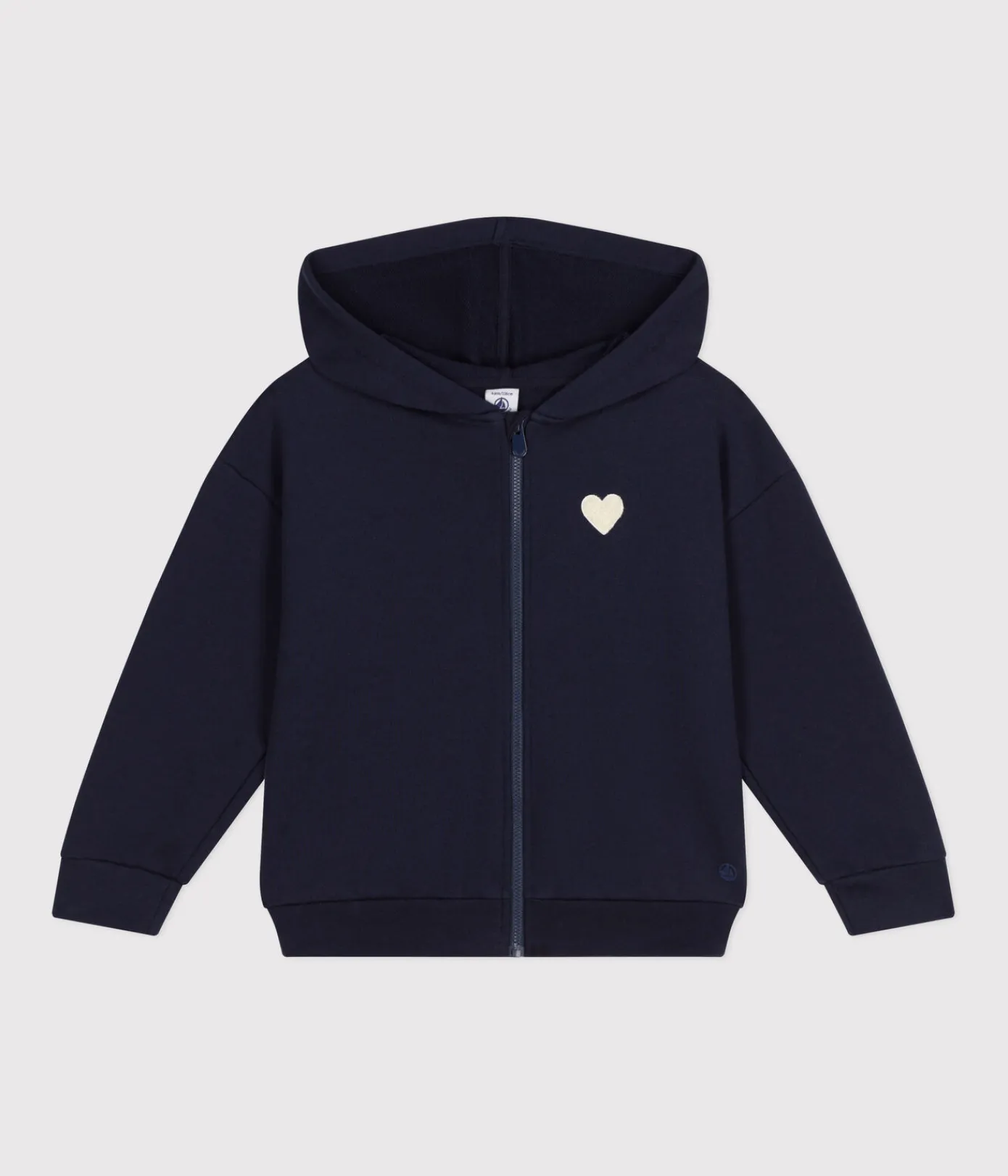Petit Bateau Sweatshirts, Pullover, Cardigans*Kinder-Sweatshirt mit Reißverschluss und Kapuze aus Molton für Mädchen blau SMOKING