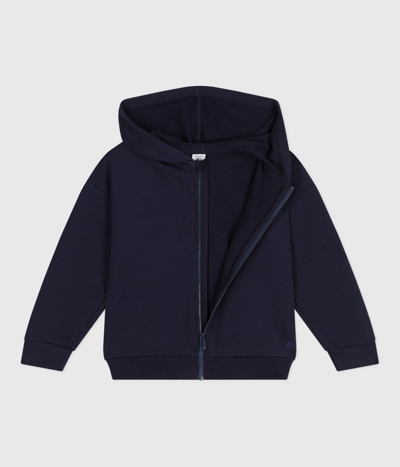Petit Bateau Sweatshirts, Pullover, Cardigans*Kinder-Sweatshirt mit Reißverschluss und Kapuze aus Molton für Mädchen blau SMOKING