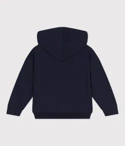 Petit Bateau Sweatshirts, Pullover, Cardigans*Kinder-Sweatshirt mit Reißverschluss und Kapuze aus Molton für Mädchen blau SMOKING