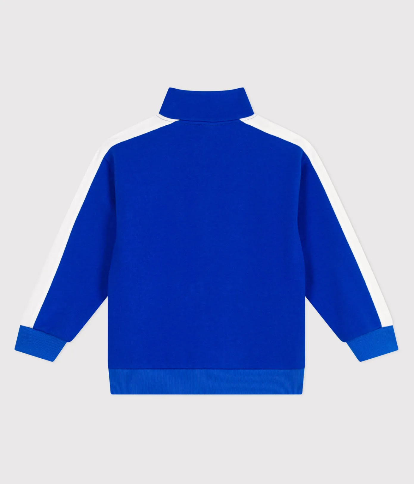 Petit Bateau Sweatshirts, Pullover, Cardigans*Kinder-Sweatshirt mit Reißverschluss und Stehkragen aus einfarbiger Baumwolle blau PERSE