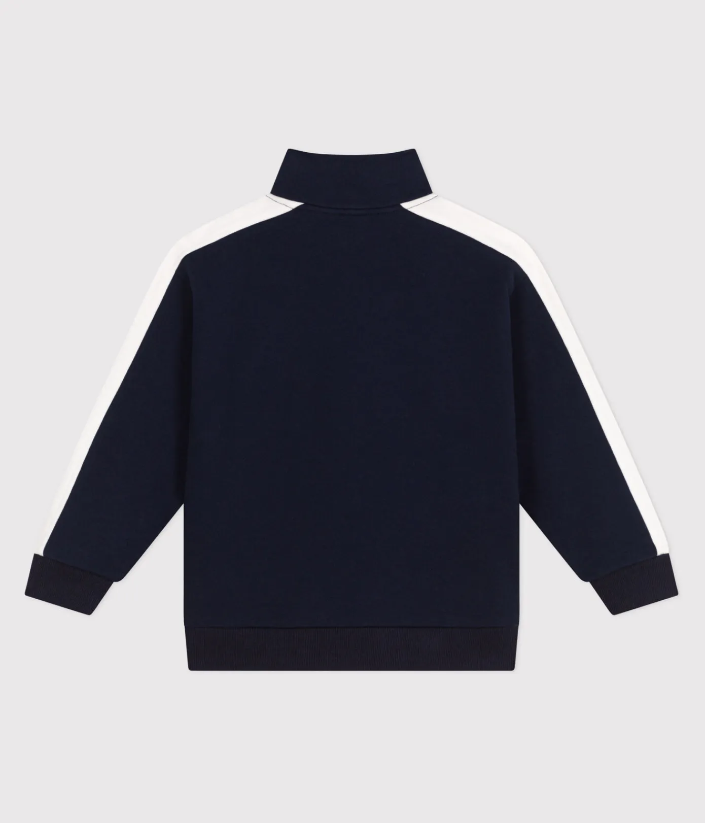 Petit Bateau Sweatshirts, Pullover, Cardigans*Kinder-Sweatshirt mit Reißverschluss und Stehkragen aus einfarbiger Baumwolle blau SMOKING