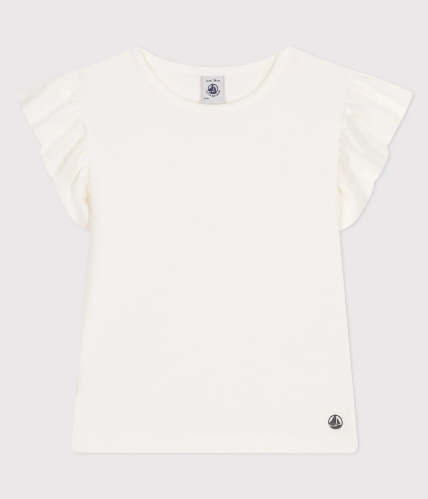 Petit Bateau T-Shirts, Tops, Oberteile*Kinder-T-Shirt aus Baumwolle für Mädchen weiss MARSHMALLOW