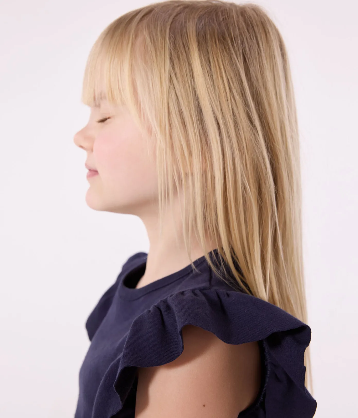 Petit Bateau T-Shirts, Tops, Oberteile*Kinder-T-Shirt aus Baumwolle für Mädchen blau SMOKING