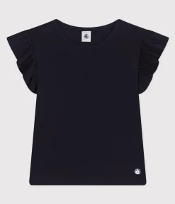 Petit Bateau T-Shirts, Tops, Oberteile*Kinder-T-Shirt aus Baumwolle für Mädchen blau SMOKING