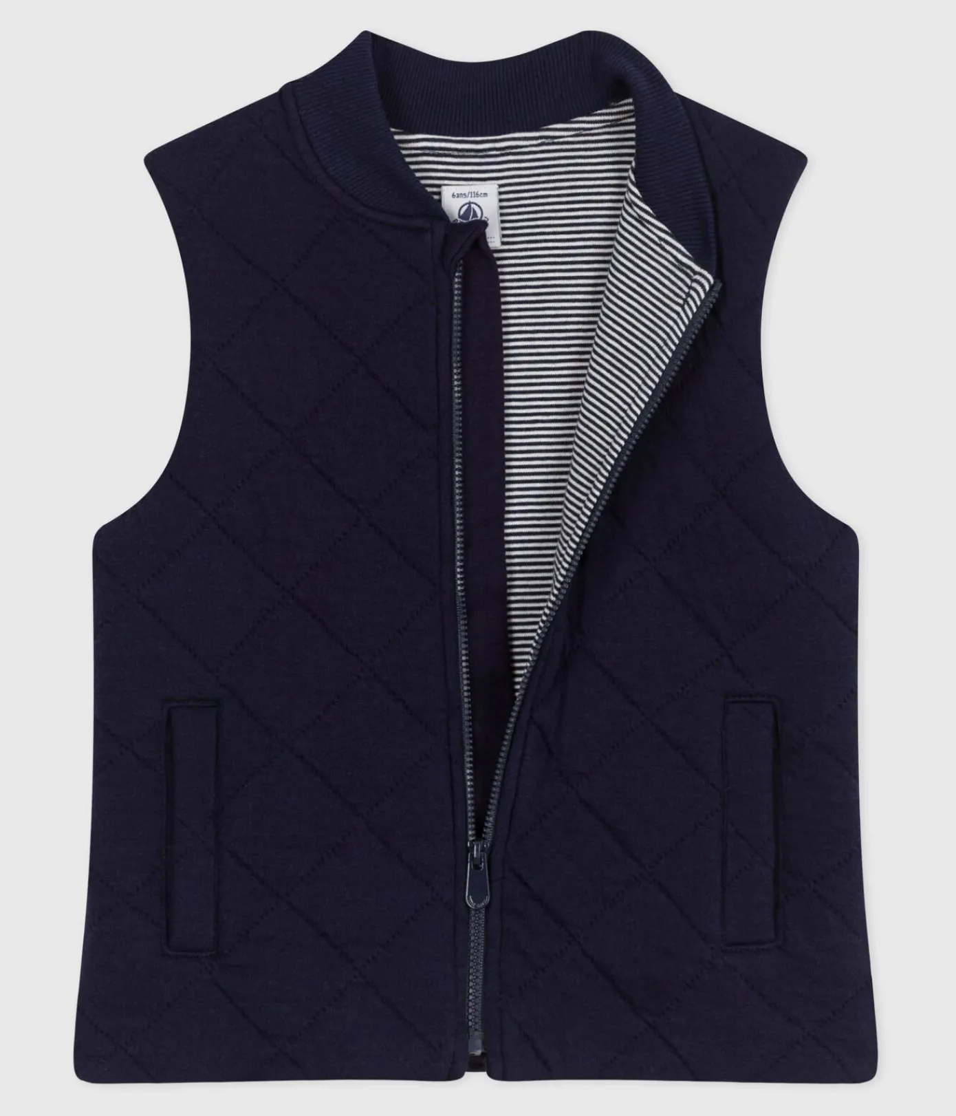 Petit Bateau Mäntel, Jacken, Regenjacken|Mäntel, Jacken, Regenjacken*Kinder-Weste aus einfarbiger Baumwolle SOIR