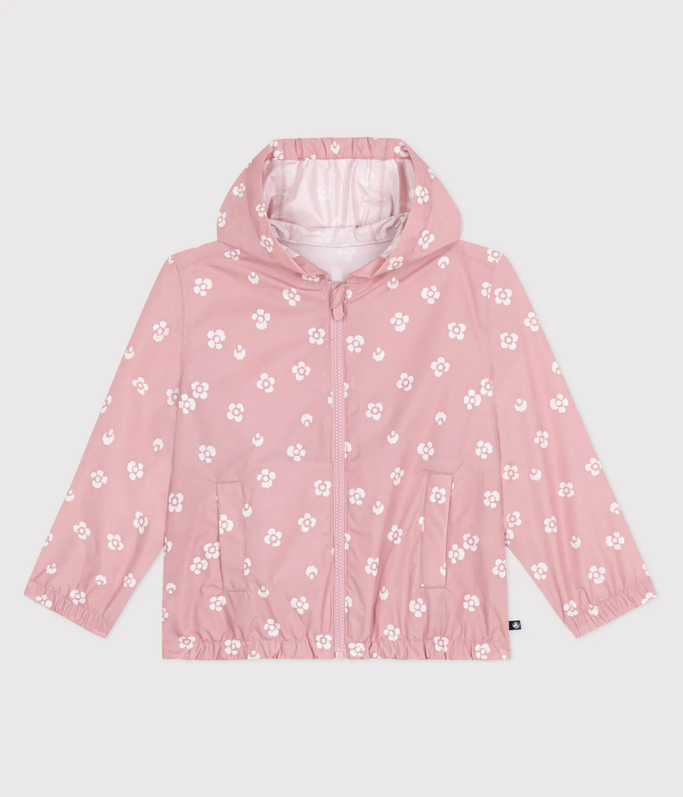 Petit Bateau Mäntel, Jacken, Regenjacken*Kinder-Windjacke mit Blumenmuster rosa CHARME/weiss MARSHMALLOW