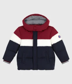 Petit Bateau Mäntel, Jacken, Regenjacken*Kinder-Winterjacke im Colorblock blau SMOKING/weiss MULTICO