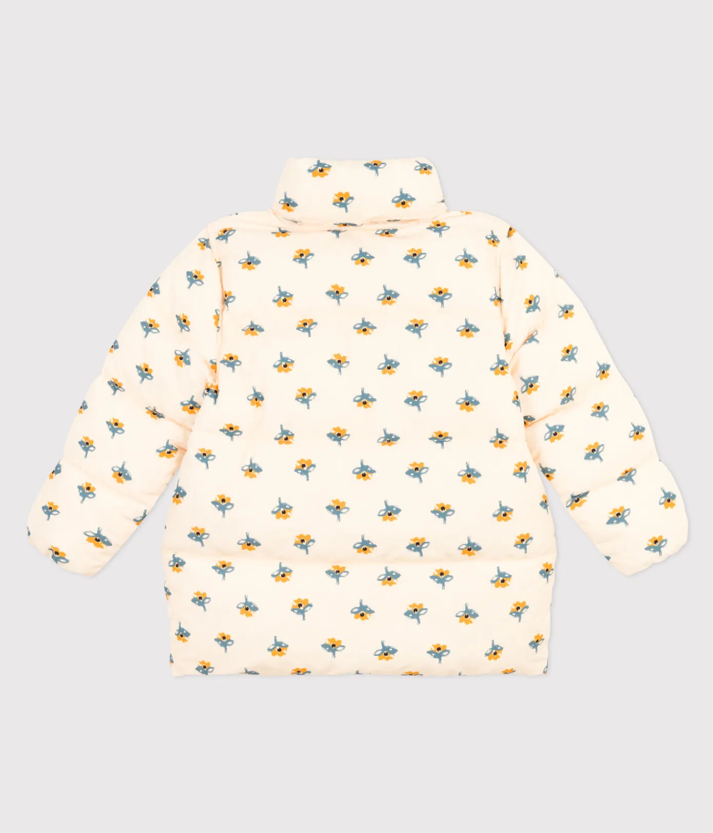Petit Bateau Mäntel, Jacken, Regenjacken*Kinder-Winterjacke mit ausziehbarer Kapuze für Mädchen weiss AVALANCHE/ MULTICO
