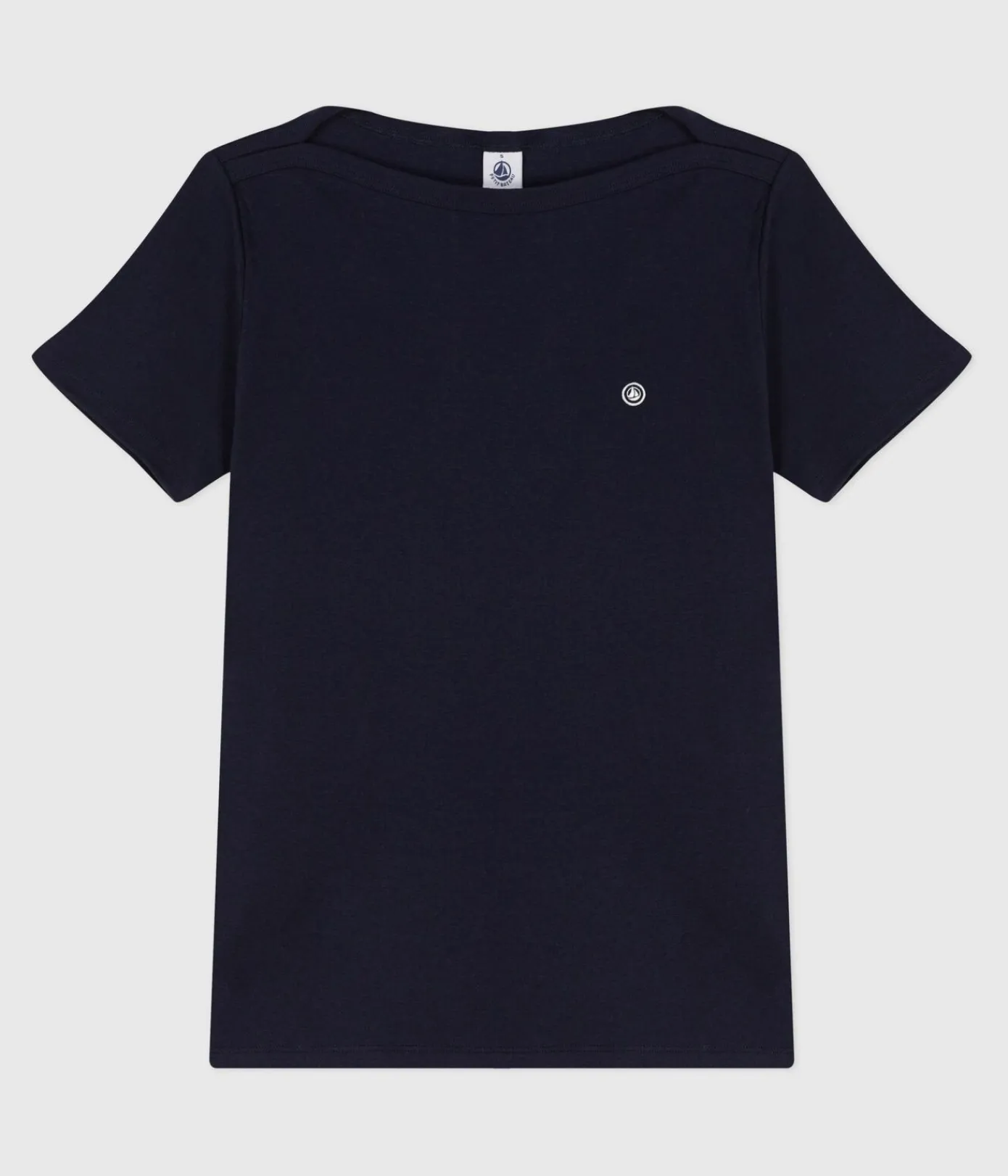 Petit Bateau Alle T-Shirts|Das Ikonische (Slim)*Kultiges Damen-T-Shirt mit Admiralskragen aus Baumwolle blau SMOKING
