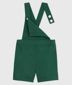 Petit Bateau Sets, Overalls & Latzhosen*Kurzbeinige Baby-Latzhose aus einfarbigem Baumwoll-Serge WILLOW