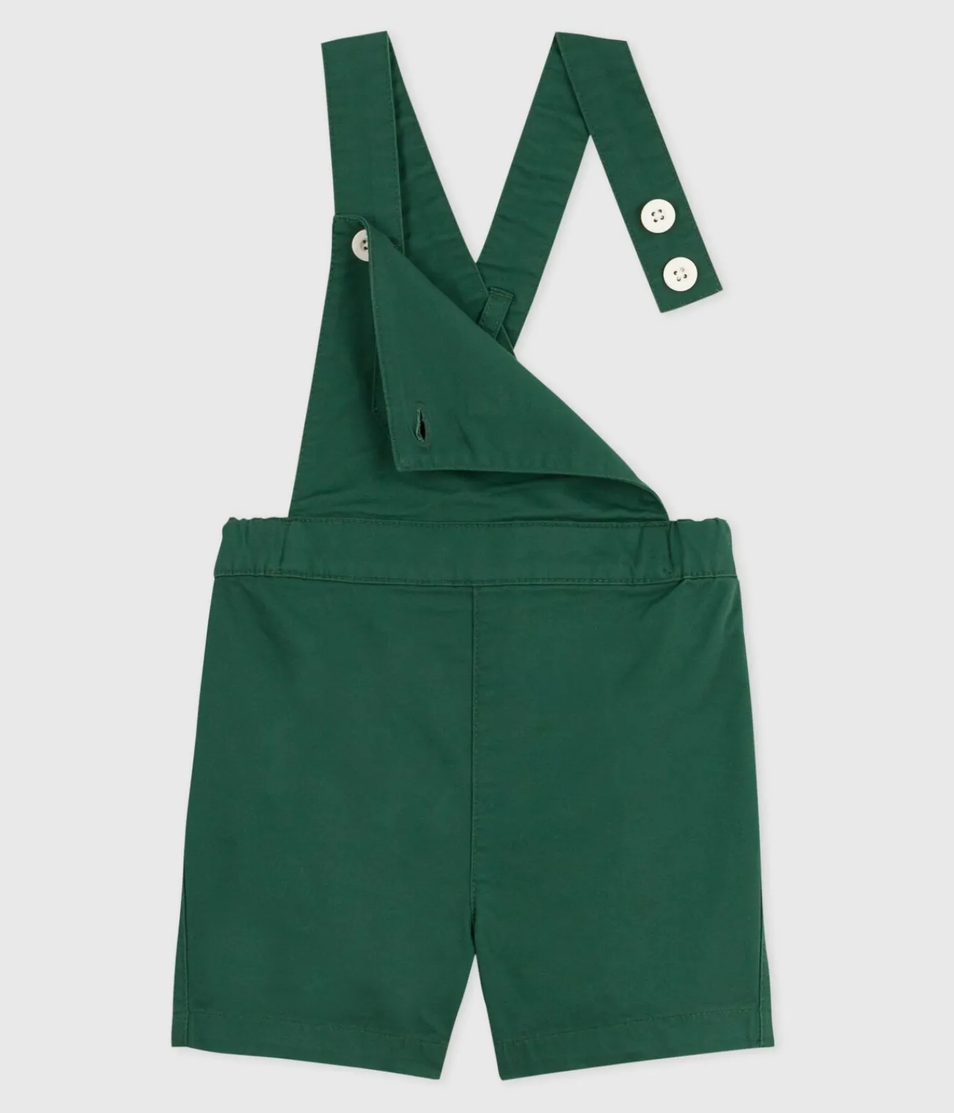 Petit Bateau Sets, Overalls & Latzhosen*Kurzbeinige Baby-Latzhose aus einfarbigem Baumwoll-Serge WILLOW