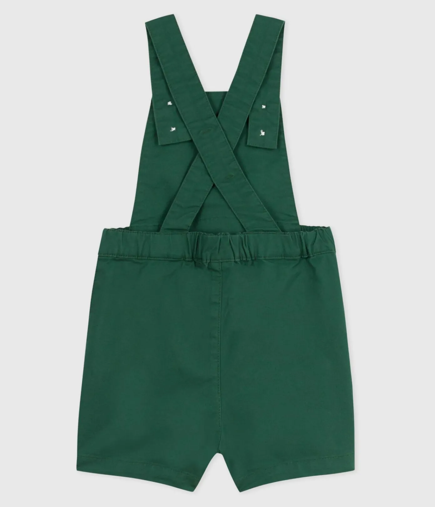 Petit Bateau Sets, Overalls & Latzhosen*Kurzbeinige Baby-Latzhose aus einfarbigem Baumwoll-Serge WILLOW