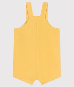 Petit Bateau Sets, Overalls & Latzhosen*Kurzbeinige Baby-Latzhose aus einfarbigem Musselin-Stoff gelb ORGE