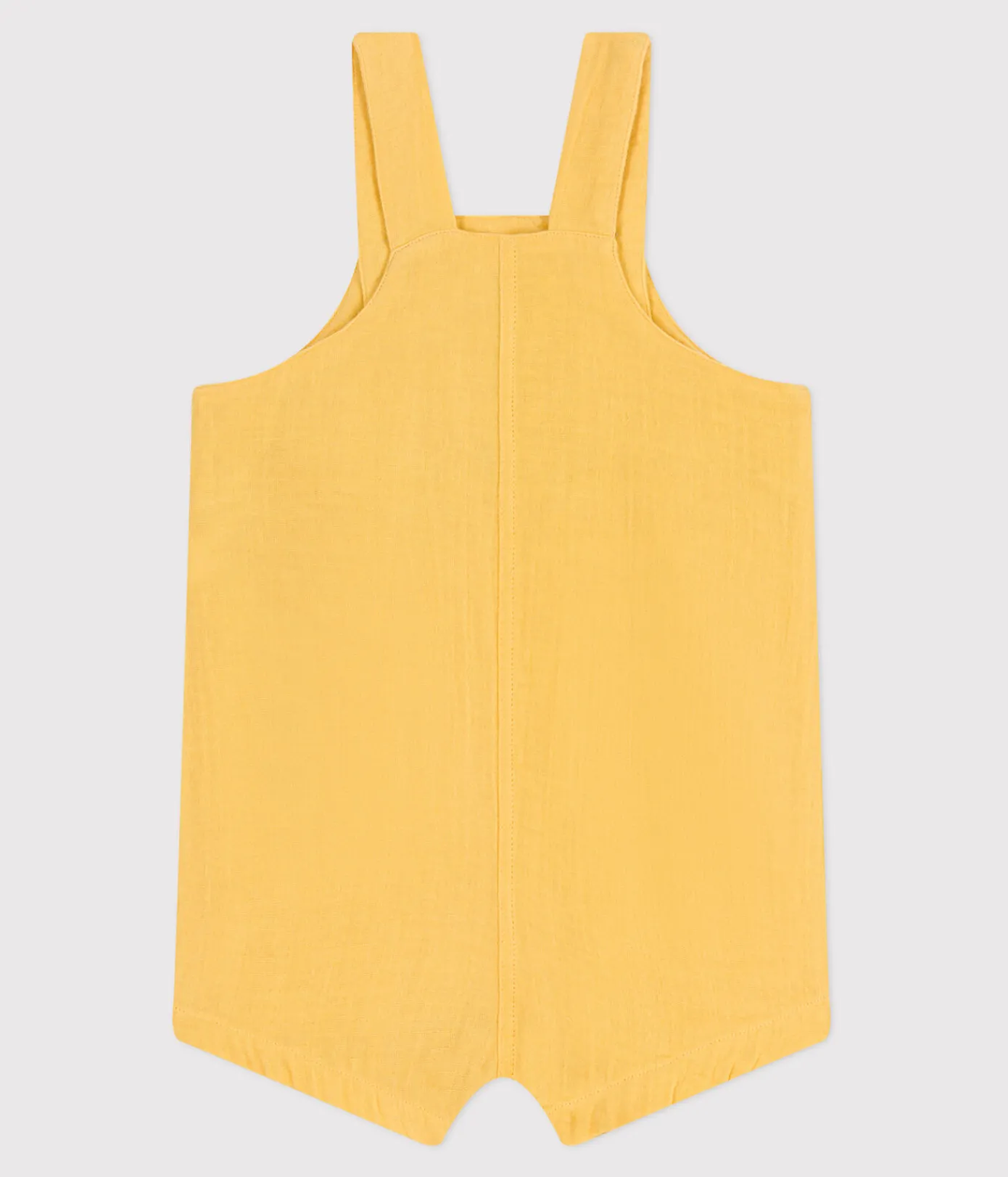 Petit Bateau Sets, Overalls & Latzhosen*Kurzbeinige Baby-Latzhose aus einfarbigem Musselin-Stoff gelb ORGE
