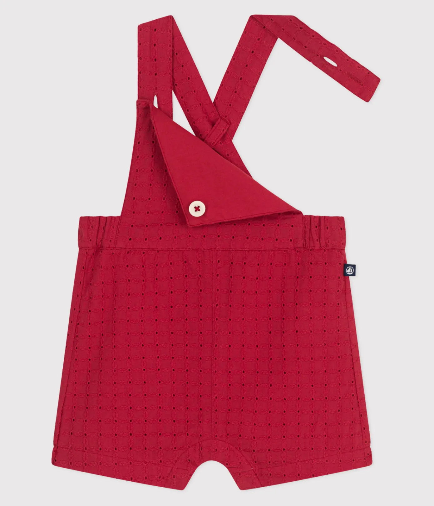 Petit Bateau Sets, Overalls & Latzhosen*Kurzbeinige Baby-Latzhose aus Baumwolle mit Lochtze SPI