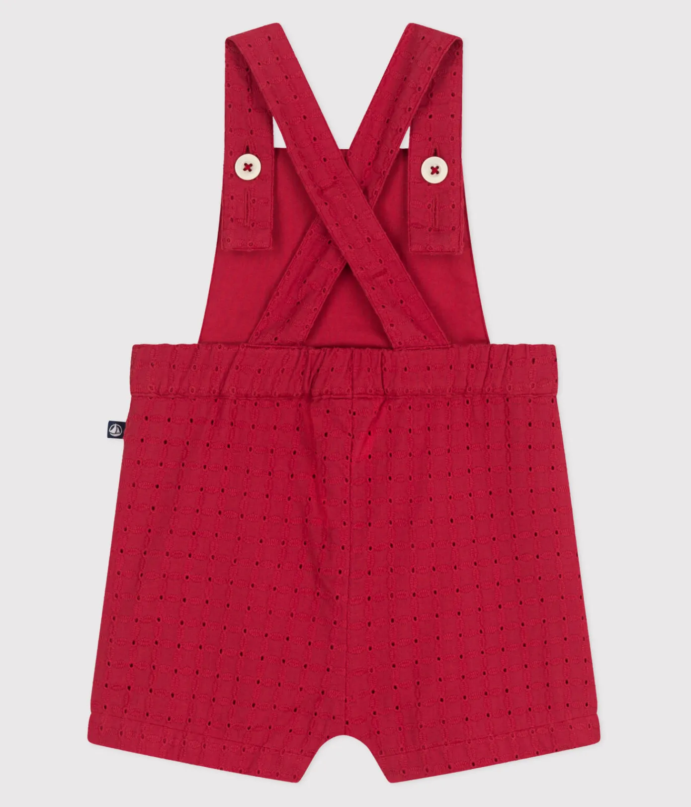 Petit Bateau Sets, Overalls & Latzhosen*Kurzbeinige Baby-Latzhose aus Baumwolle mit Lochtze SPI