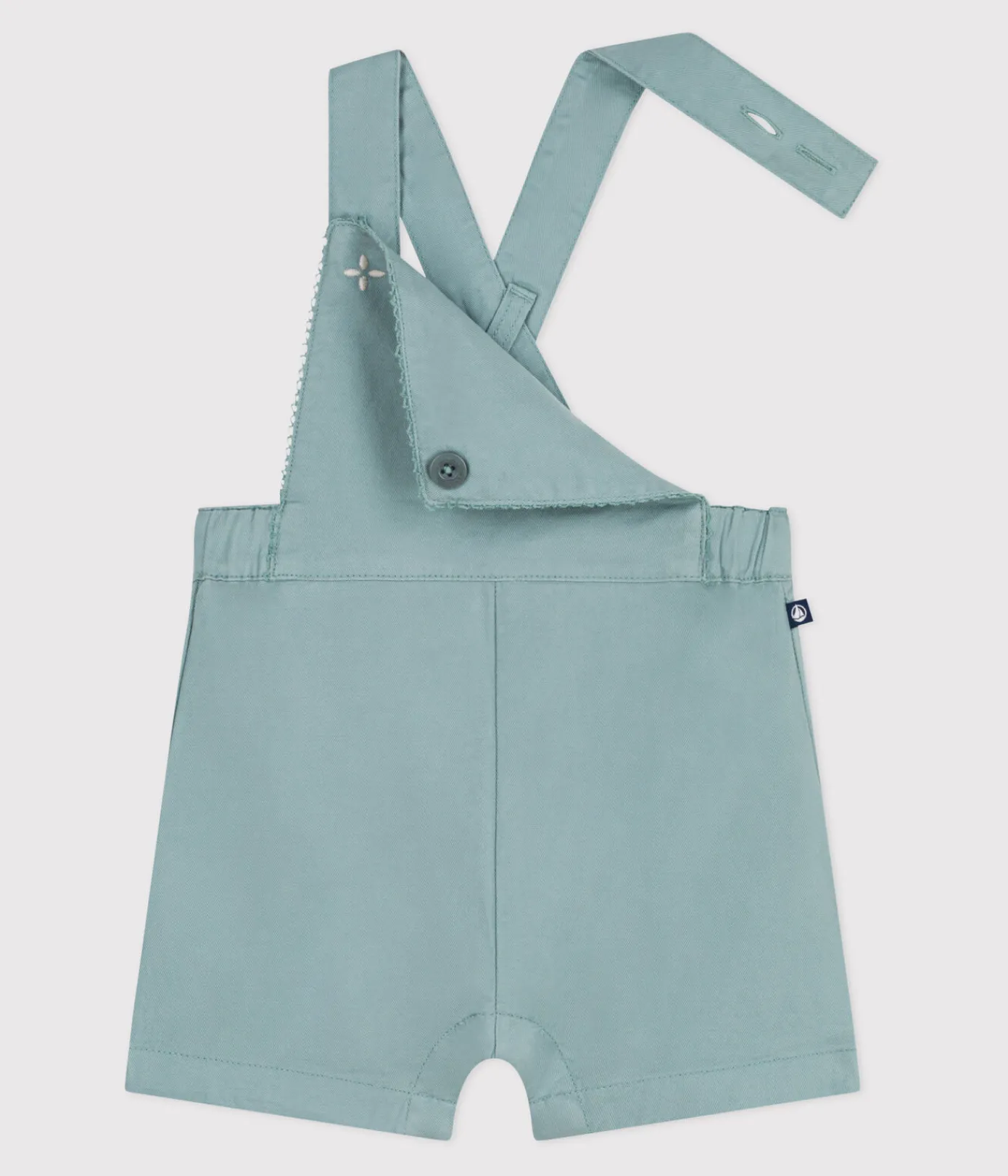 Petit Bateau Sets, Overalls & Latzhosen*Kurzbeinige Baby-Latzhose aus einfarbiger Baumwolle grün PAUL