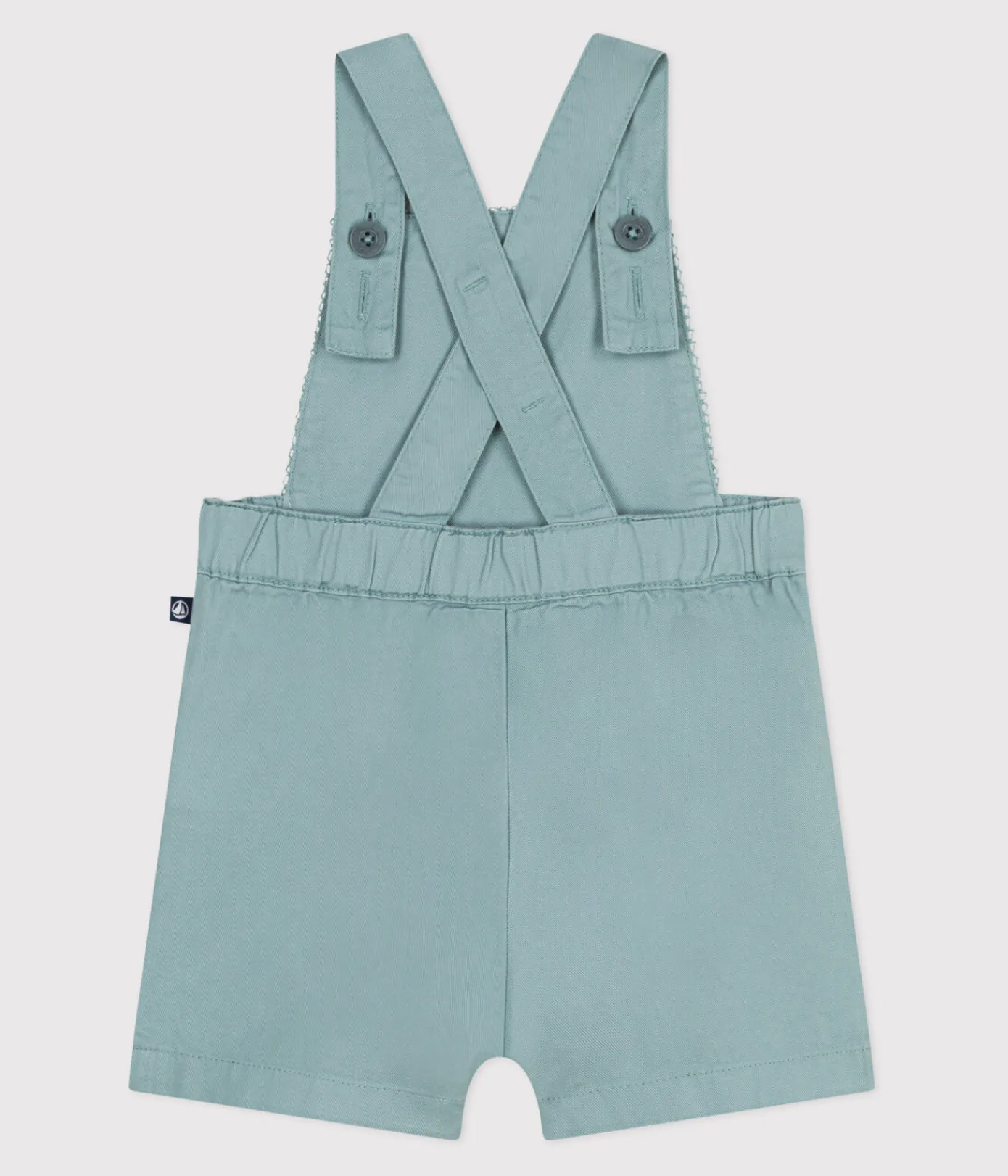 Petit Bateau Sets, Overalls & Latzhosen*Kurzbeinige Baby-Latzhose aus einfarbiger Baumwolle grün PAUL